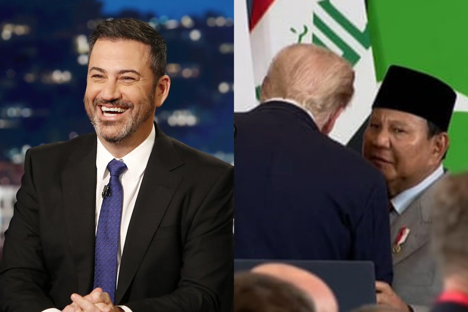 Presenter Jimmy Kimmel sindir Presiden Prabowo setelah insiden mic bocor dan akui ingin bertemu Eric Trump/Foto : Dok. Tangkapan Layar YouTube & Jimmy Kimmel Live!