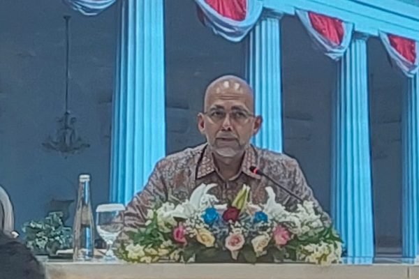Direktur Jenderal Kerja Sama ASEAN Kemlu RI, Sidharto R. Suryodipuro pada agenda press briefing, Rabu (22/10)/Foto : GPriority (Nindya Farhah Azzahrah)
