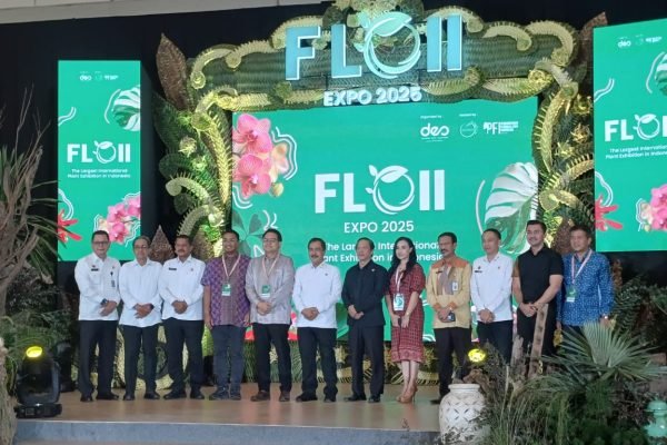 Pembukaan Pameran Floriculture Indonesia International Expo (FLOII) 2025 di ICE BSD, Tangerang, Banten, Kamis (23/10). Foto: GPriority/Dimas A Putra