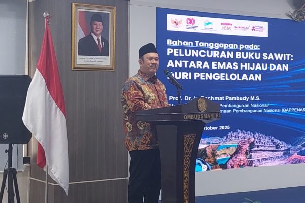Menteri PPN/Kepala Bappenas, Rachmat Pambudy, mendukung rekomendasi Ombudsman RI terkait kehadiran Badan Sawit Nasional/Foto : Dok. GPriority (Nindya Farhah Azzahrah