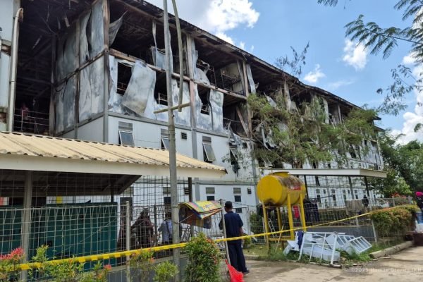 Kondisi Hunian Pekerja Konstruksi (HPK) Site 1A Tower Nusa Indah atau Tower 14 di IKN pasca kebakaran Rabu (1/10)/Foto Humas Otorita Ibu Kota Nusantara