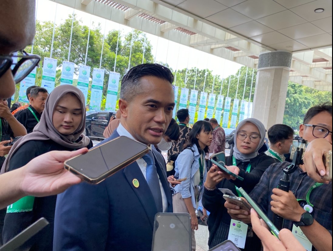 Ketua Umum Kamar Dagang dan Industri (Kadin) Indonesia, Anindya Bakrie di JICC/Foto Fifi Abdurahman