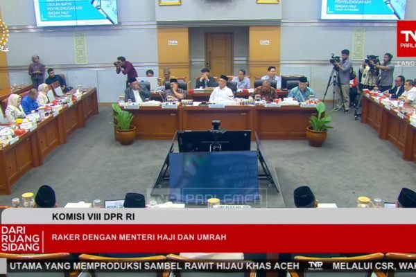 Rapat kerja Kementerian Haji dan Umrah bersama Komisi VIII DPR RI/Foto Tangkapan Layar YouTube DPR RI