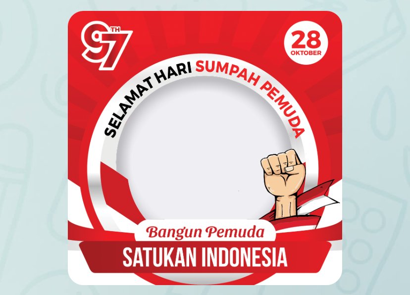 Salah satu Twibbon Peringati Hari Sumpah Pemuda 2025/Foto Istimewa