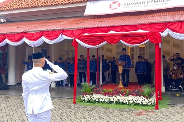 Menteri Kebudayaan (Menbud) Fadli Zon menjadi inspektur Upacara Peringatan Hari Sumpah Pemuda ke-97 di Museum Sumpah Pemuda, Jakarta Pusat, Selasa (28/10)/Foto Fifi Abdurahman