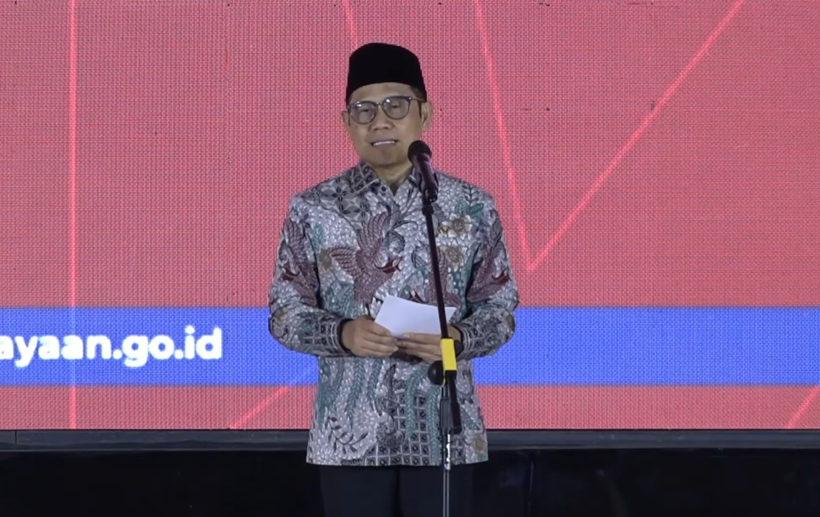 Menko Pemberdayaan Masyarakat, Muhaimin Iskandar atau Cak Imin dalam acara Satu Tahun Pemberdayaan Masyarakat/Foto Tangkapan Layar YouTube Kemenko Pemberdayaan Masyarakat
