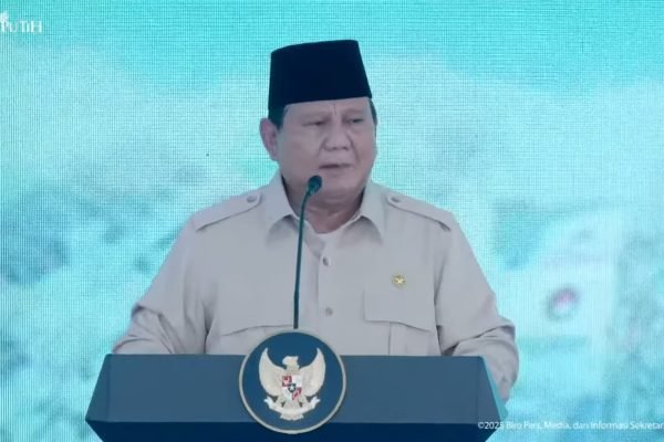 Presiden Prabowo Subianto dalam acara pemusnahan barang bukti narkoba seberat 214,84 ton/Foto Tangkapan Layar YouTube Sekretariat Presiden