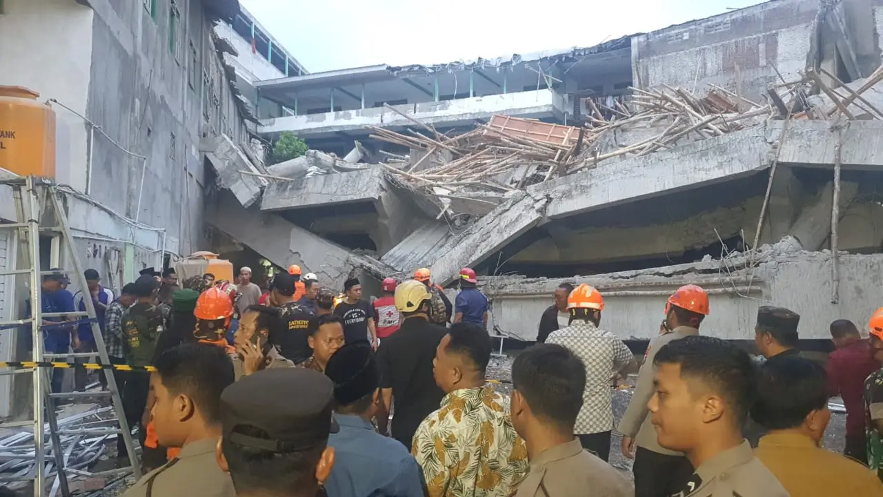 Kondisi Ponpes Al Khoziny usai insiden ambruk pada Senin, 29 September 2025 lalu/Foto : Dok. BPBD Kabupaten Sidoarjo