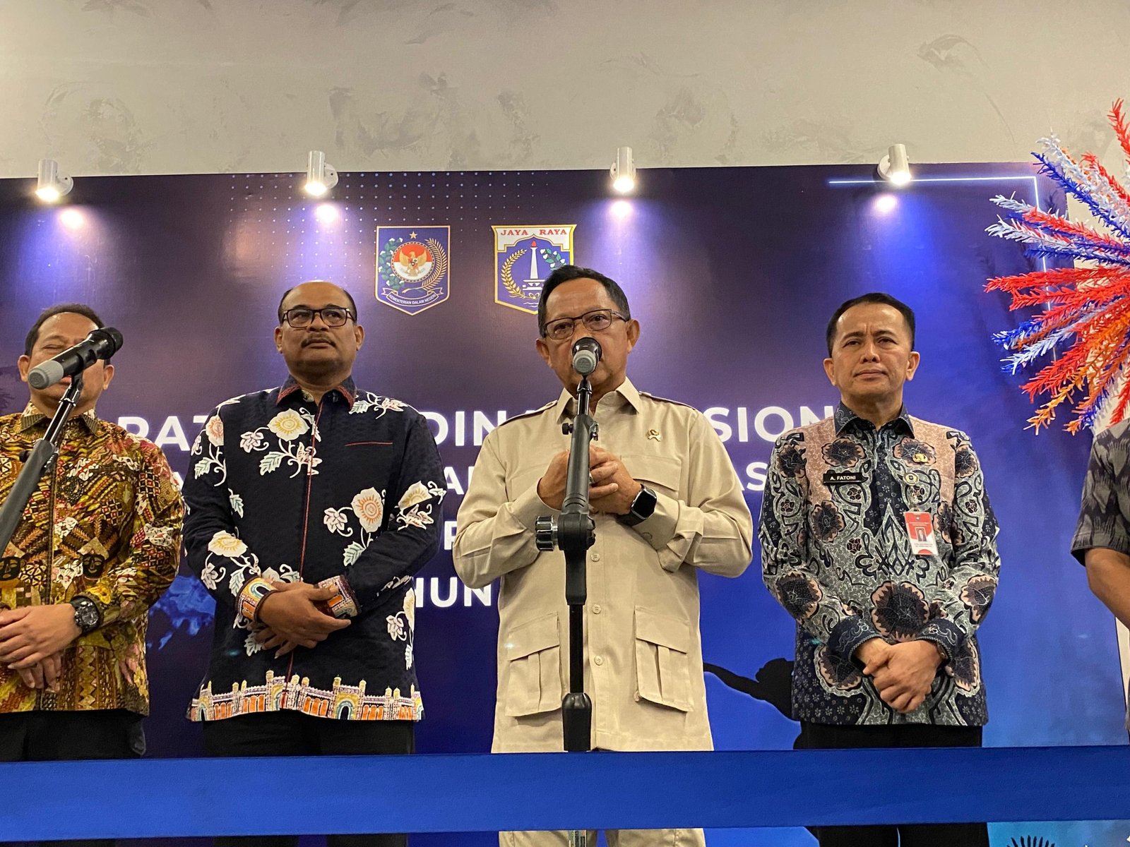 Menteri Dalam Negeri (Mendagri) Tito Karnavian bicara soal pemangkasan dana transfer pusat ke daerah/Foto Fifi Abdurahman