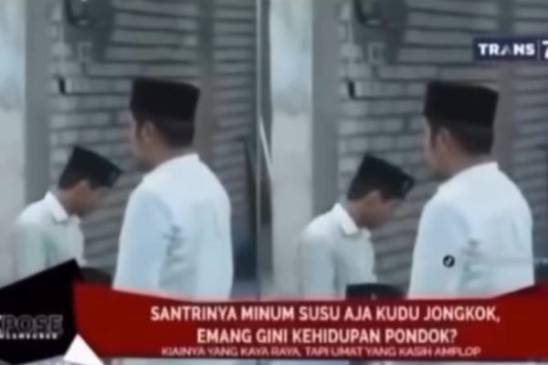 Salah sayu Tayangan TRANS7 dalam programnya Xpose Uncensored, yang dianggap melecehkan Ponpes Lirboyo dan Kiai/Foto Istimewa)