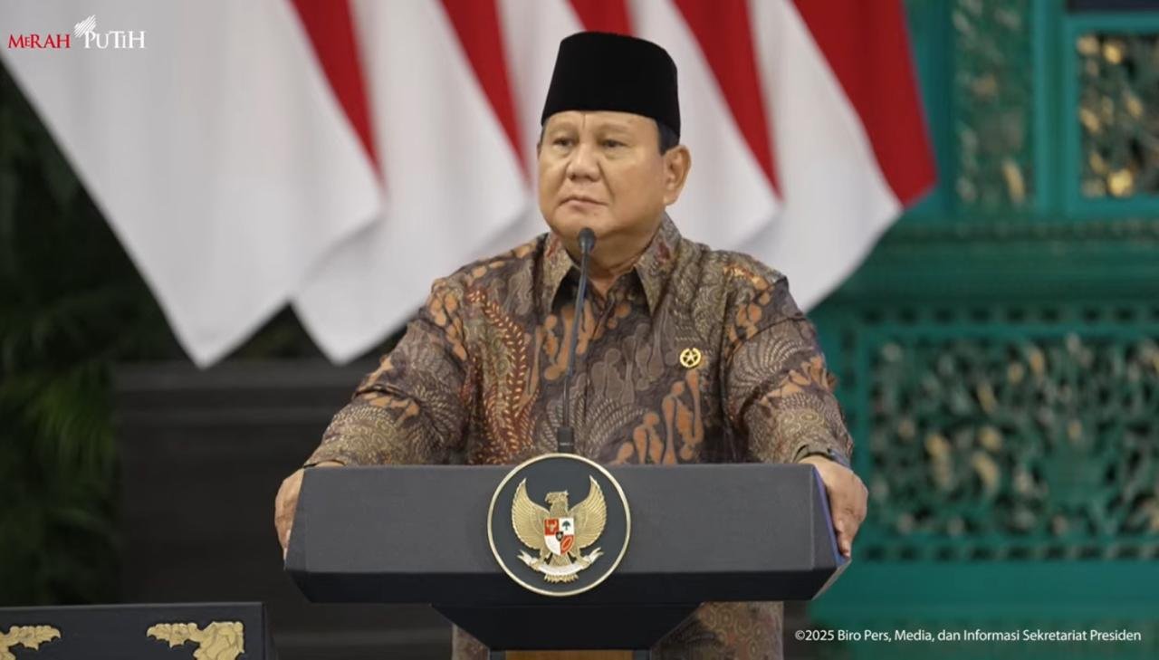Presiden Prabowo Subianto dalam Sidang Kabinet Paripurna Satu Tahun Pemerintahan Prabowo-Gibran/Foto Tangkapan Layar YouTube Sekretariat Presiden