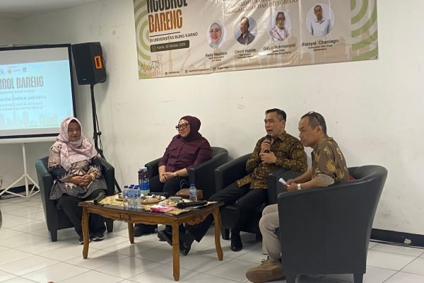 Komunitas Akar Kota bersama FISIP dan Himpunan Mahasiswa Ilmu Komunikasi, UBK gelar kegiatan "Ngobrol Bareng"/Foto Fifi Abdurahman