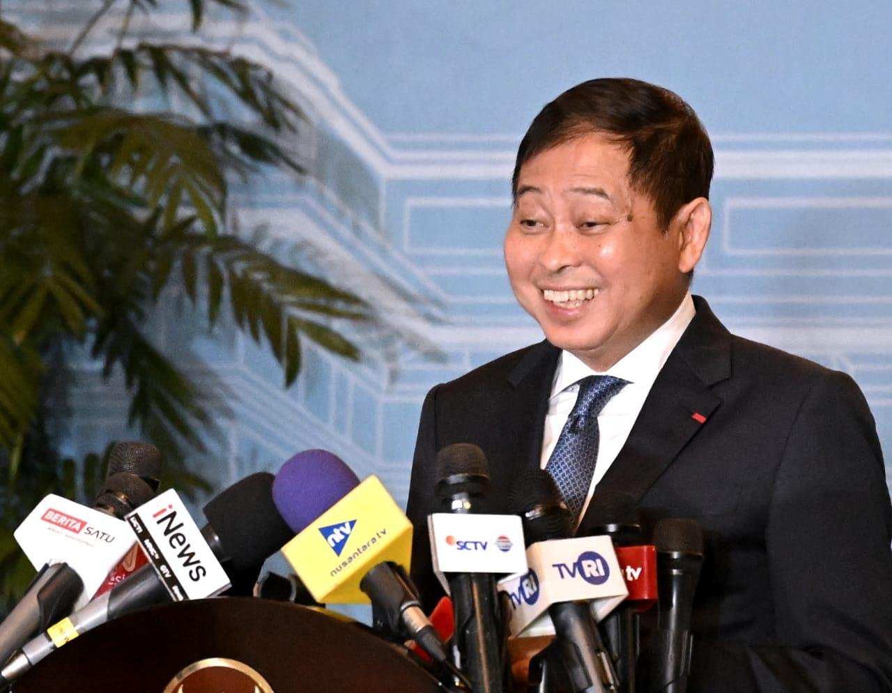 Menteri Perhubungan RI periode 2014–2016, Ignasius Jonan usai bertemu Presiden Prabowo Subianto di Istana Merdeka, Jakarta Pusat, Senin (3/11)/Foto BPMI Setpres