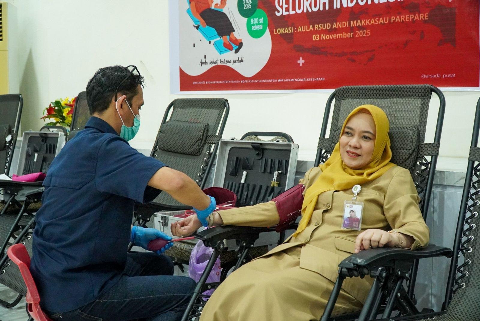 RSUD Andi Makkasau menggelar kegiatan donor darah serentak pada Senin (3/11). Foto: dok.pribadi