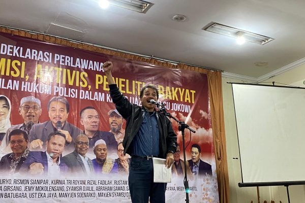 Roy Suryo selaku tersangka kasus tudingan ijazah palsu Presiden k-7, Joko Widodo (Jokowi) bantah edit ijazah tersebut/Foto Fifi Abdurahman