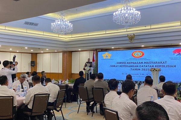 Hasil Survei Kepuasan Masyarakat (SKM) terhadap layanan SKCK tingkat Polres/Polresta tahun 2025, di Jakarta Pusat, Senin (24/11)/Foto Fifi Abdurahman