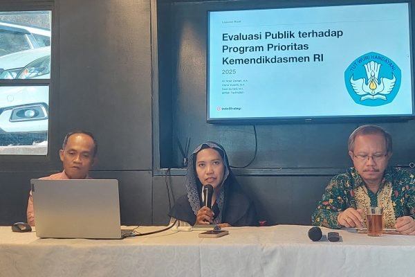 Lembaga Riset IndoStrategi ungkap Publik Nilai Program Kemendikdasmen Berjalan Baik/Foto : GPriority (Nindya Farhah Azzahrah)