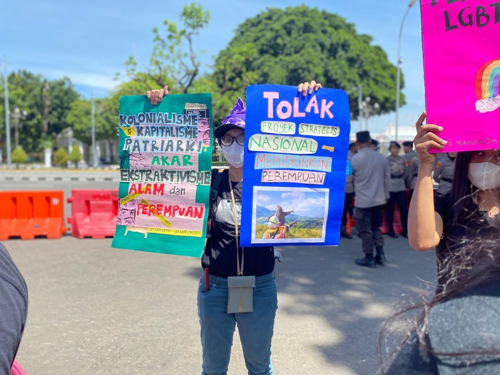 Aksi Perempuan Mahardika di Monas/Foto Fifi Abdurahman