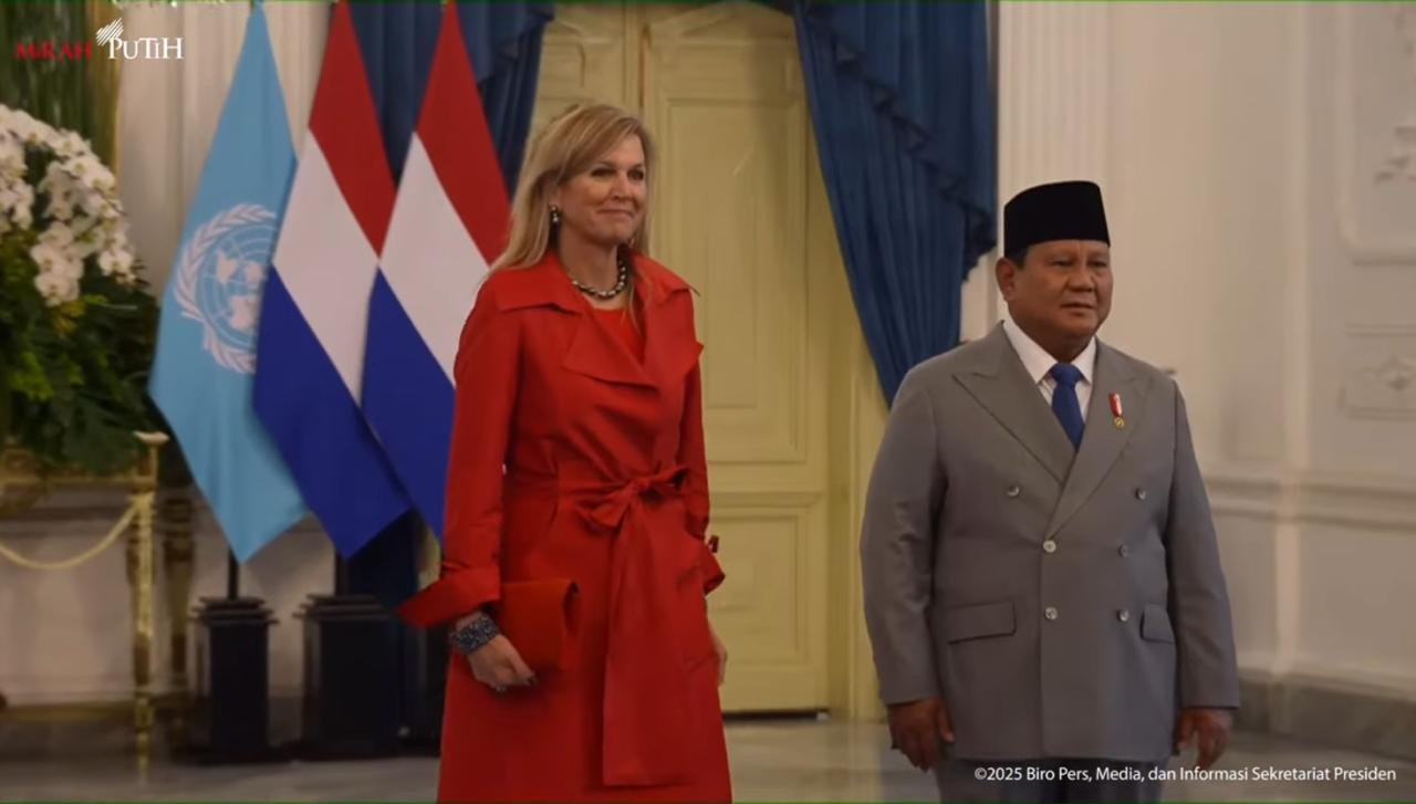 Presiden Prabowo Subianto terima kunjungan Ratu Maxima dari Kerajaan Belanda di Istana Merdeka, Jakarta, Kamis (27/11)/Foto Tangkapan Layar YouTube Sekretariat Presiden