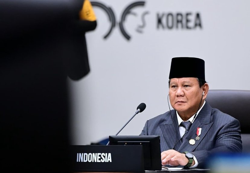 Presiden Prabowo Subianto dalam APEC Economic Leaders’ Meeting (AELM) sesi ke-2 di Hwabaek International Convention Centre (HICO), Gyeongju, Republik Korea, Sabtu (1/11)/Foto Instagram Kementerian Sekretariat Negara