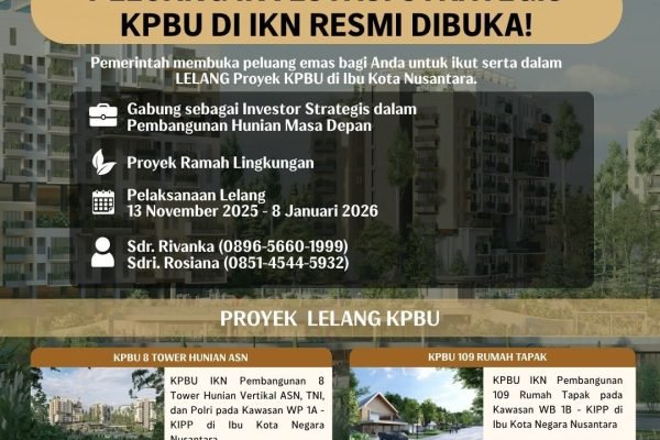 IKN resmi buka lelang pengadaan Badan Usaha Pelaksana (BUP) untuk dua proyek hunian ASN/Foto IKN
