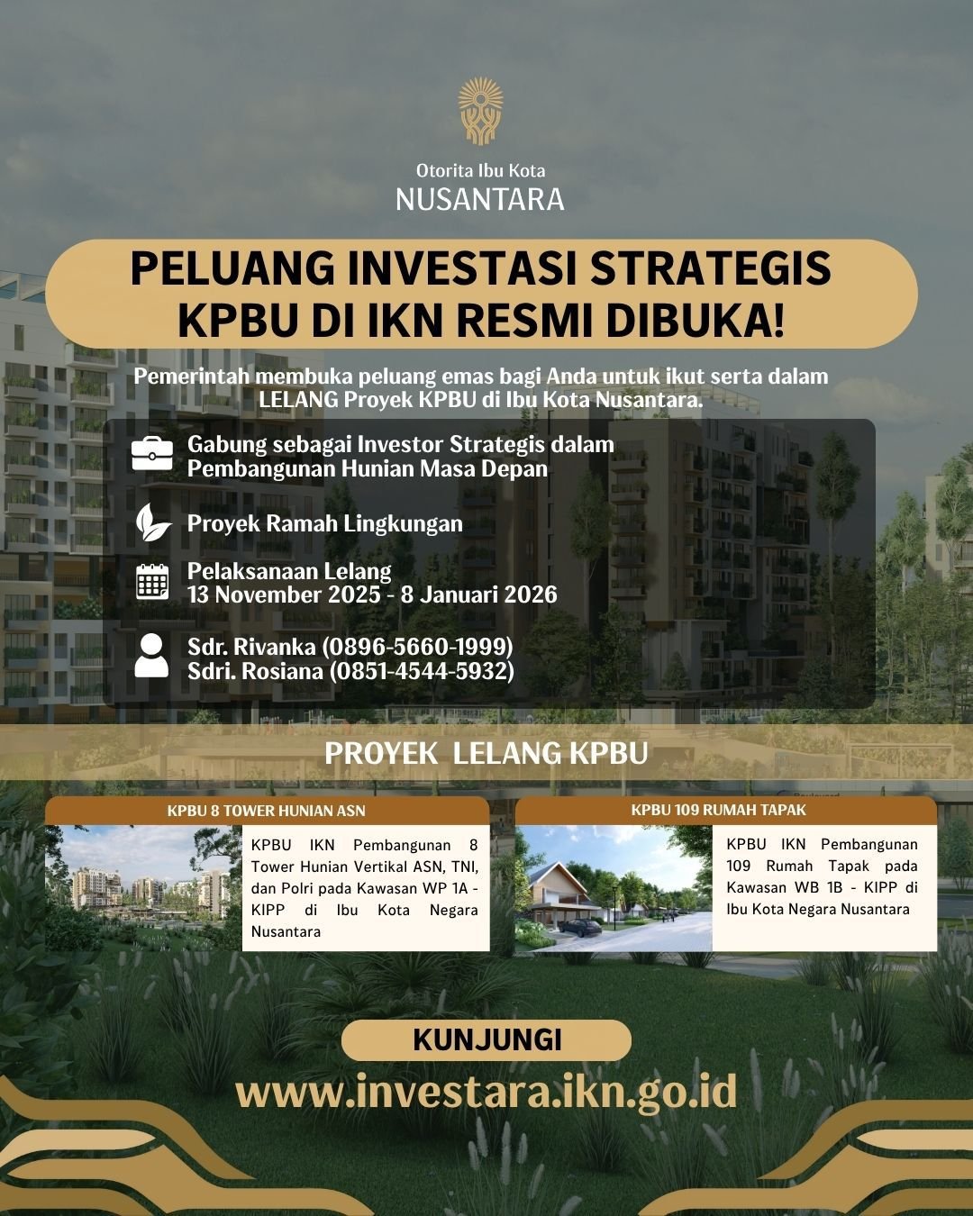 IKN resmi buka lelang pengadaan Badan Usaha Pelaksana (BUP) untuk dua proyek hunian ASN/Foto IKN