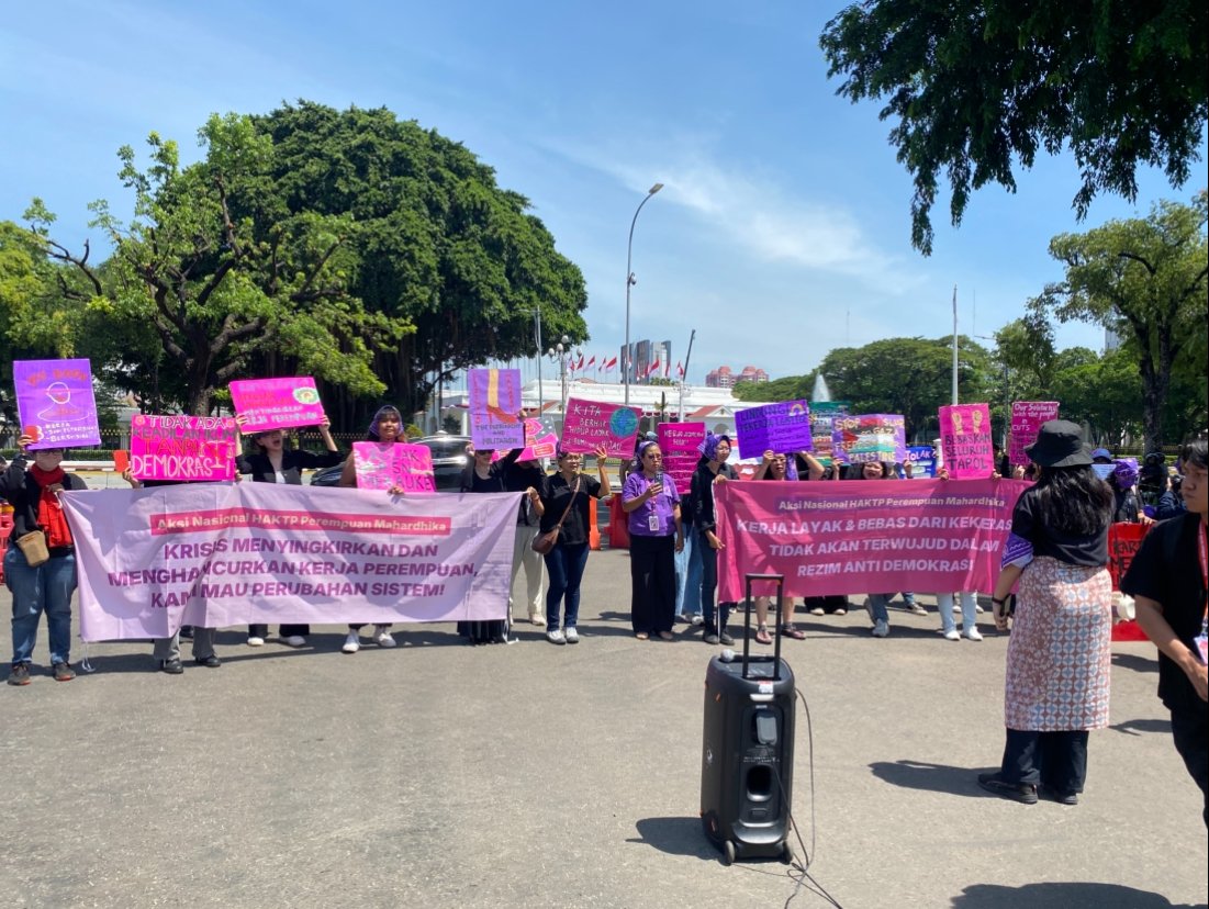 Perempuan Mahardika gelar aksi serentak di 4 kota, termasuk Jakarta/Foto Fifi Abdurahman