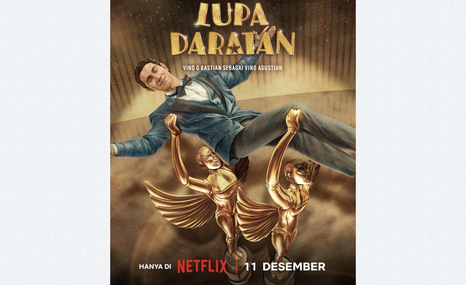 Poster film "Lupa Daratan" yang akan tayang mulai 11 Desember 2025. Foto: Instagram/netflix