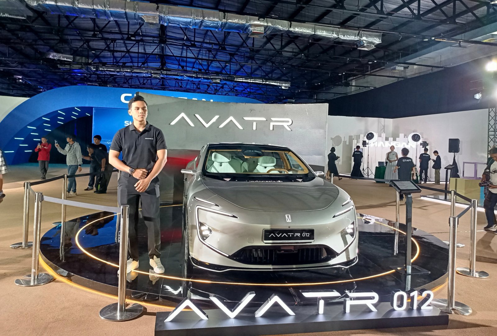 Peluncuran merk otomotif Changan di Indonesia, Rabu (19/11). Foto: Rizky Dimuharam