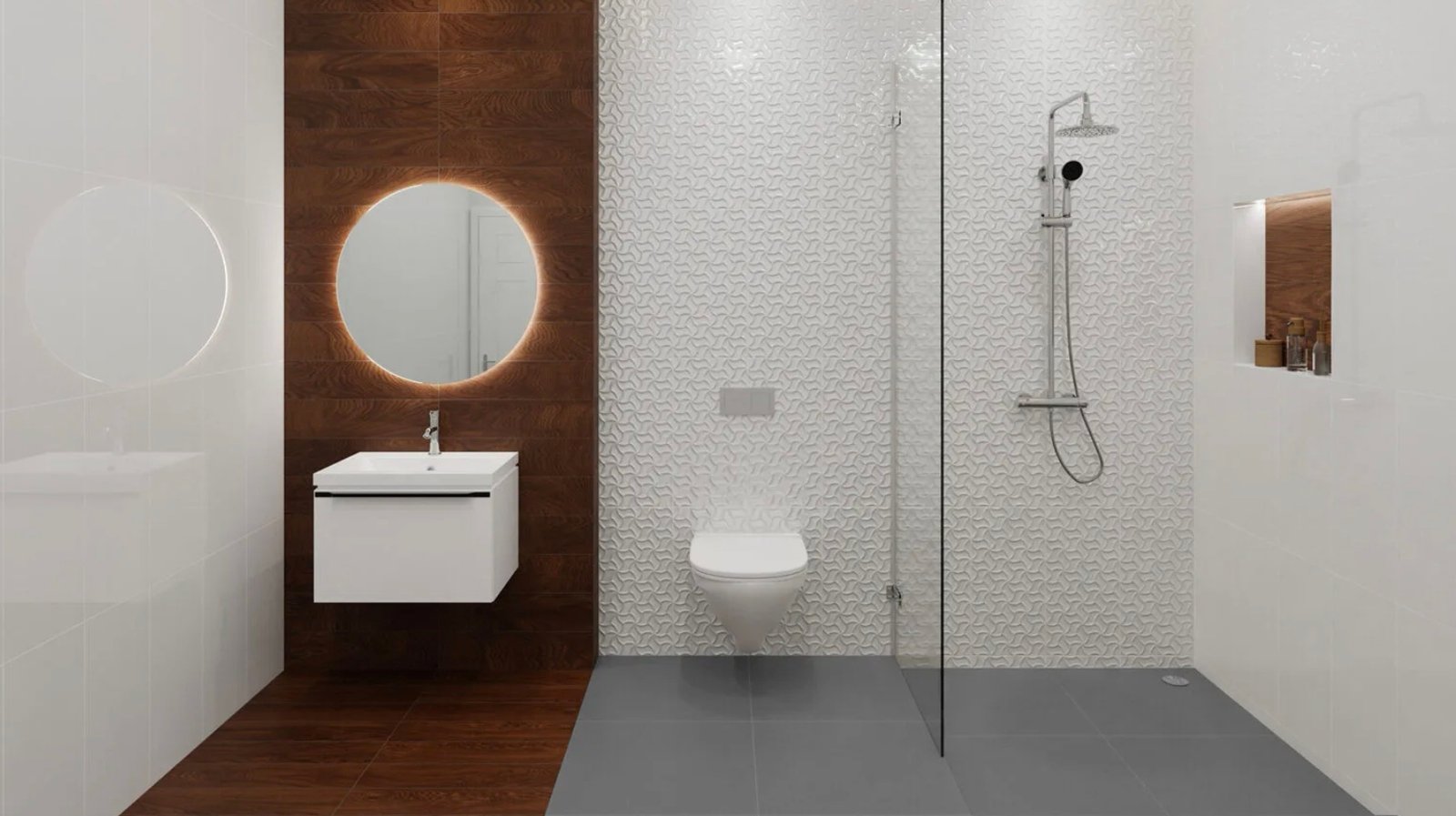Ilustrasi kamar mandi dengan granit anti slip. Foto: dok.Roman Granit
