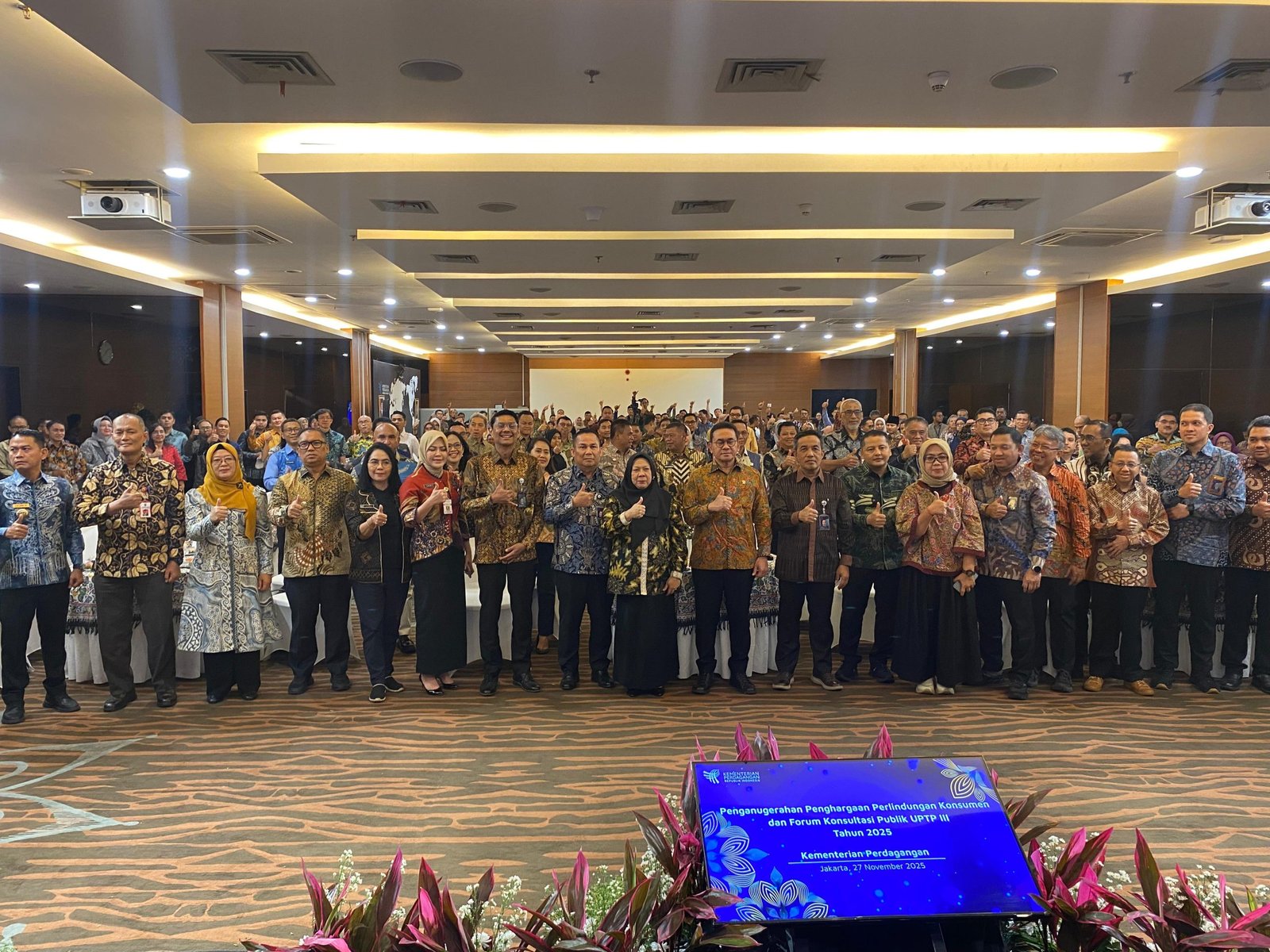Kemendag gelar penganugerahan Penghargaan Perlindungan Konsumen sekaligus Forum Konsultasi Publik UPTP III Tahun 2025 di kantor Kemendag, Kamis (27/11)/Foto Fifi Abdurahman