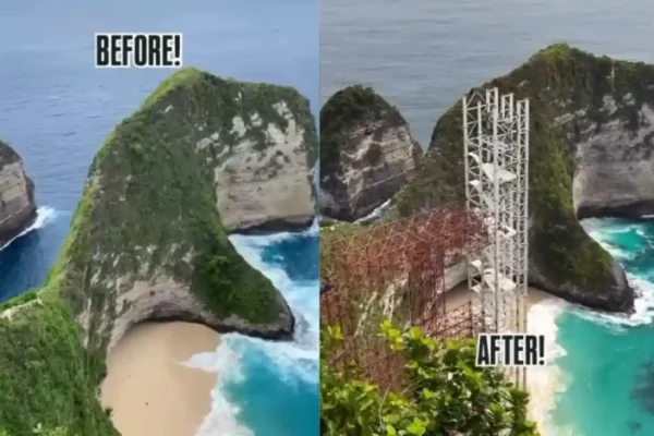 Gubernur Bali Hentikan Proyek Lift Kaca Nusa Penida usai temukan 5 pelanggaran/Foto : Dok. Instagram @mountnesia