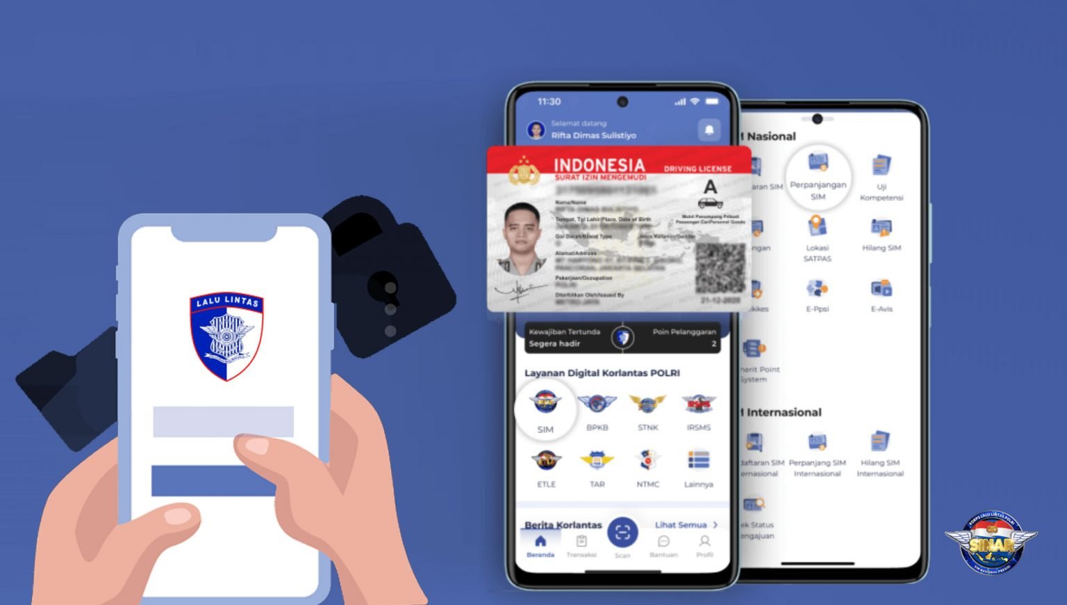 Korlantas Polri Rilis Aplikasi untuk Perpanjang SIM dan STNK, Cukup dari Rumah!/Foto : Dok. Digital Korlantas
