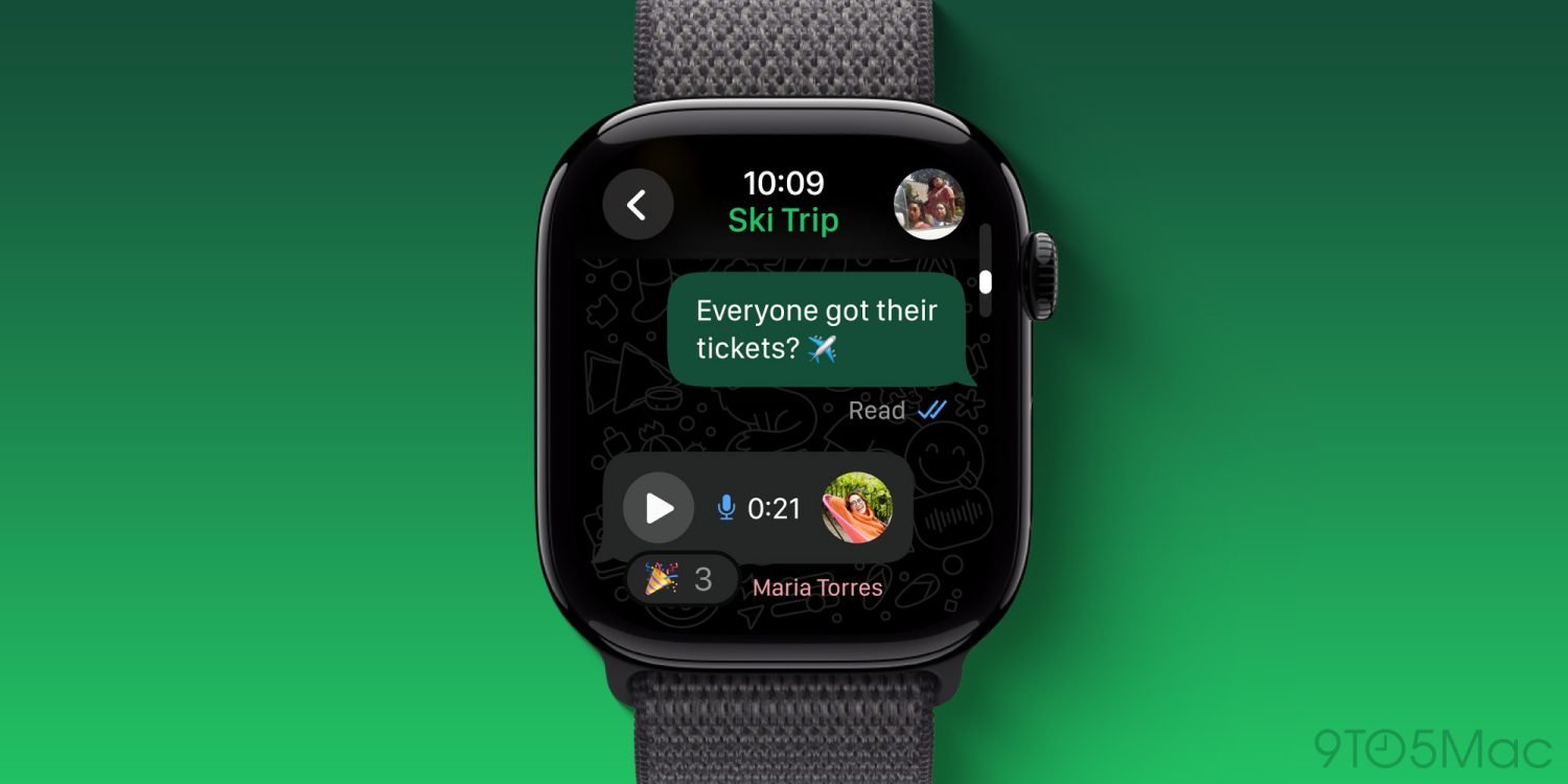 Whatsapp sudah hadir di Apple Watch. Foto: 9to5mac.com