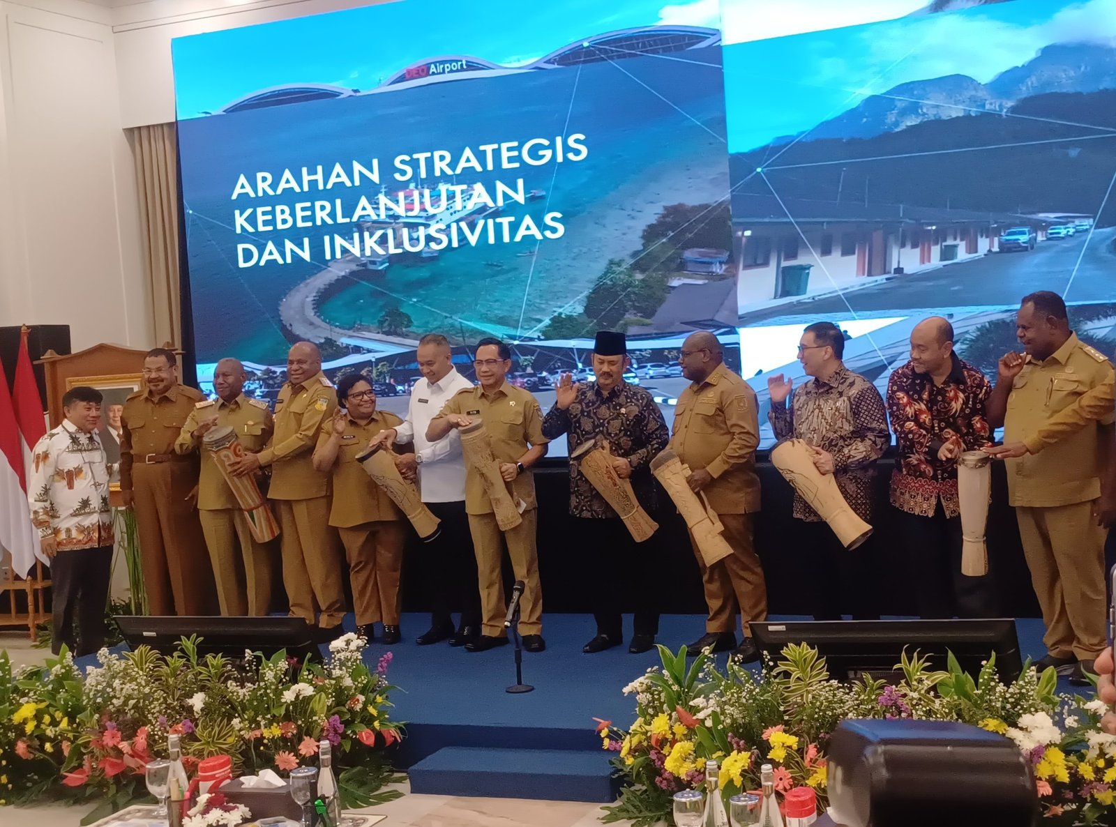 Peluncuran Rencana Aksi Percepatan Pembangunan Papua (RAPPP) Tahun 2025-2029 di kantor Bappenas, Jakarta pada Selasa (16/12). Foto: GPriority/Dimas A Putra