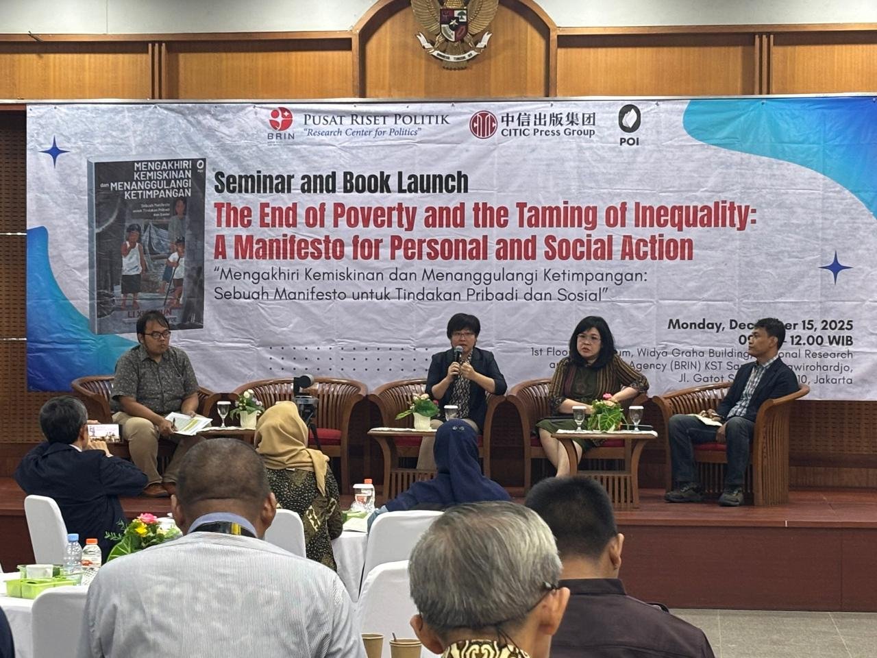 Kolaborasi Dengan Tiongkok, BRIN Luncurkan Buku Hapus Kemiskinan Pada 2030/Foto : GPriority (Nindya Farhah Azzahrah