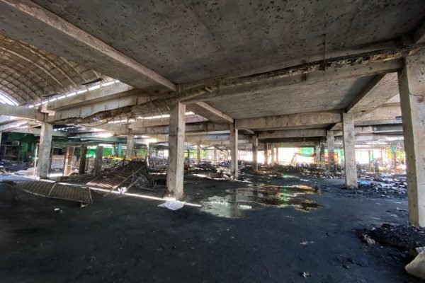 Kondisi Pasar Induk Kramat Jati, Jakarta Timur, usai kebakaran hebat pada Senin (15/12) kemarin/Foto Fifi Abdurahman