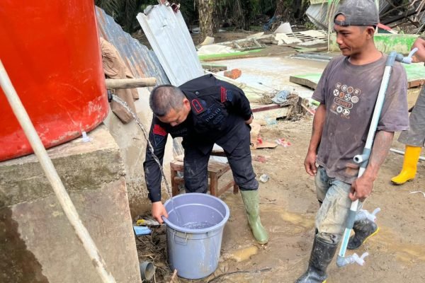 Polda Aceh Bangun 23 Sumur Bor untuk Warga Terdampak Bencana di Aceh Tamiang. Foto: Zulfitra/GPriority