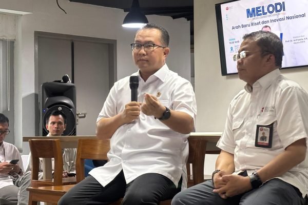 Kepala BRIN Arif Satria, saat berdiskusi bersama media pada forum MELODI, Senin (22/12) di Gedung B.J. Habibie BRIN, Jakarta Pusat/Foto : GPriority (Nindya Farhah Azzahrah)