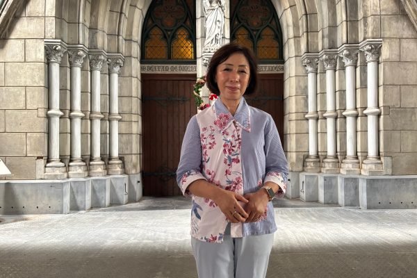 Susyana Suwadie, Humas Gereja Katedral Jakarta usai diwawancarai GPriority / Foto : GP Nindy