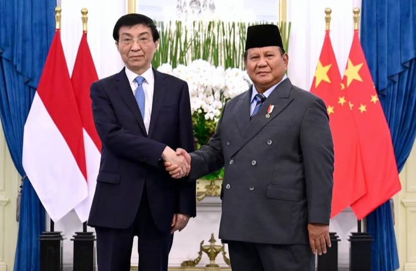 Presiden Prabowo Subianto terima kunjungan kehormatan Ketua MPR RRT Wang Huning di Istana/Foto instagram Sekretariat Presiden