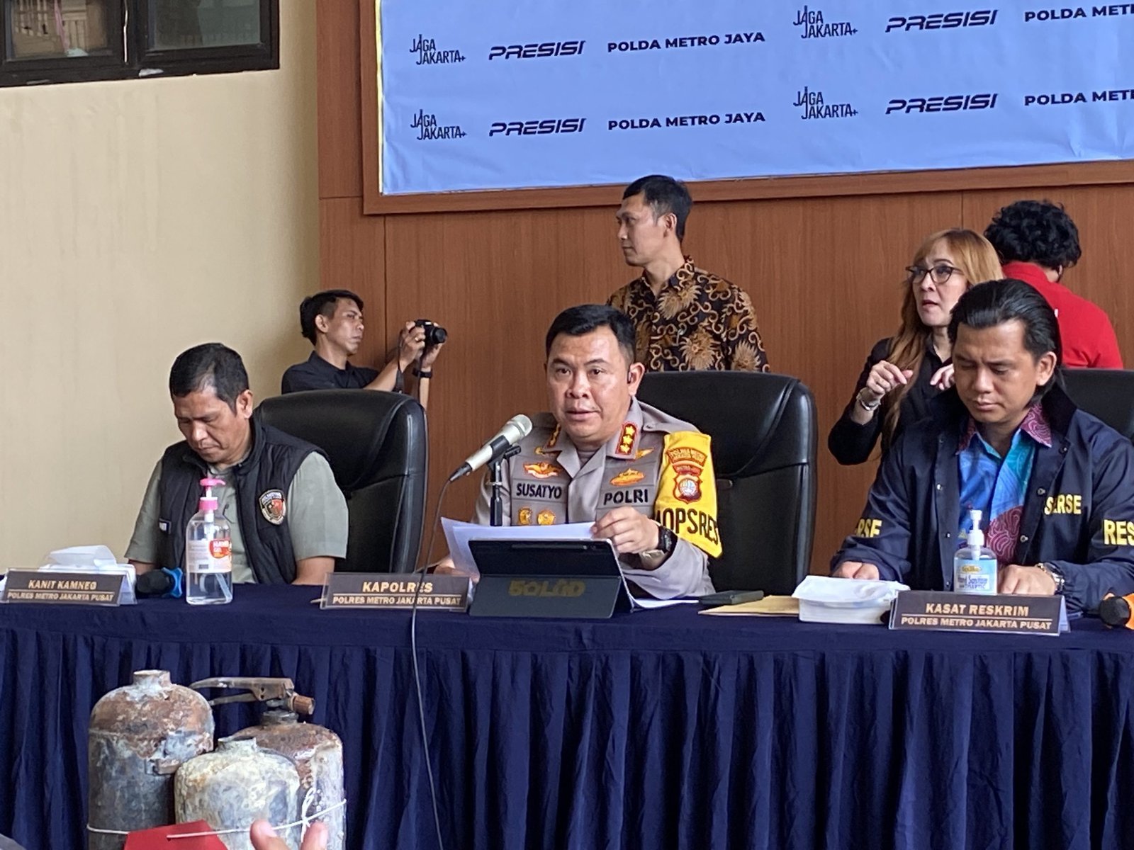 Kapolres Metro Jakarta Pusat, Kombes Pol. Susatyo Purnomo Condro soal kebakaran di gedung Terra Drone/Foto Fifi Abdurahman