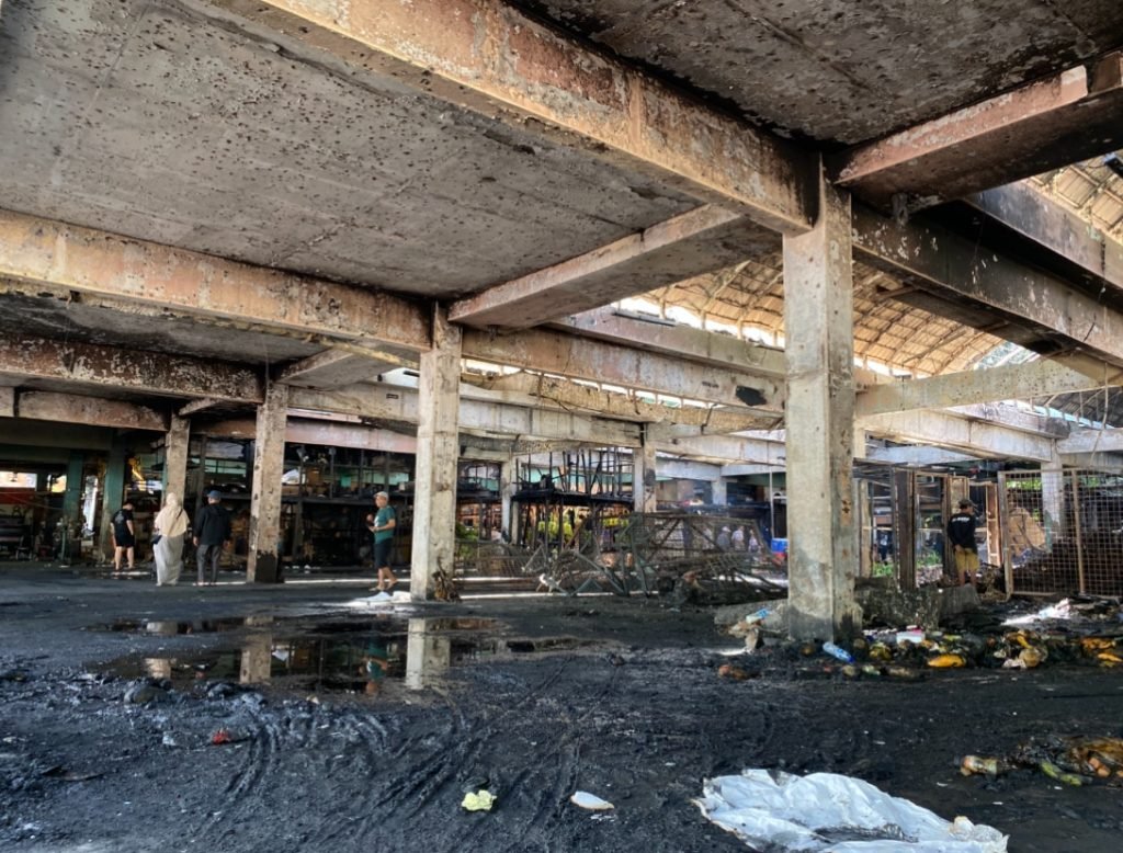 Kondisi Pasar Induk Kramat Jati, Jakarta Timur, usai kebakaran hebat pada Senin (15/12) kemarin/Foto Fifi Abdurahman