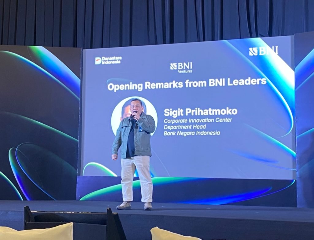 Corporate Innovation Center Department Head BNI, Sigit Prihatmoko dalam acara BNI Innovation Arc Festival di Kantor BNI, Jakarta Pusat, Rabu (17/12)/Foto Fifi Abdurahman