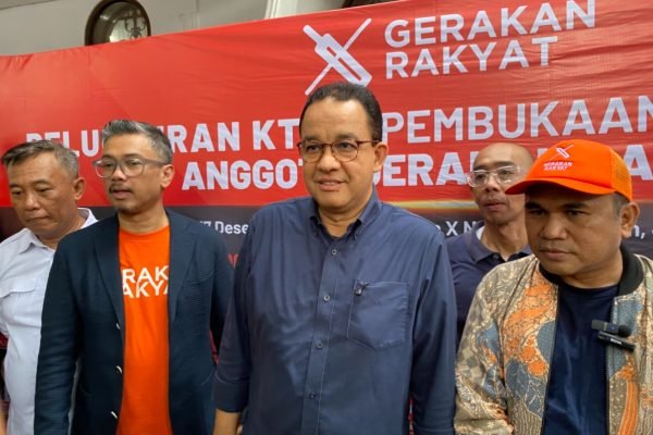 Anies Baswedan resmi bergabung dengan organisasi masyarakat Gerakan Rakyat, Rabu (17/12)/Foto Fifi Abdurahman