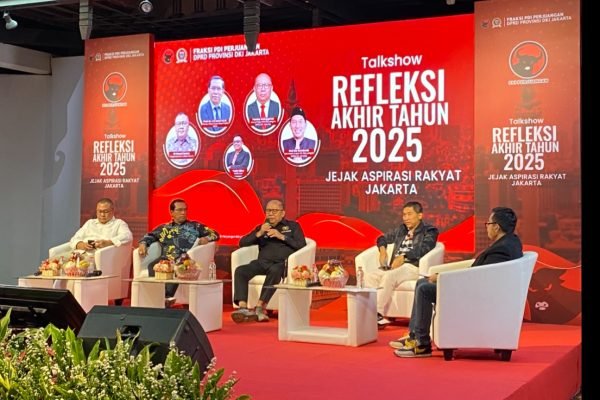 Fraksi PDI Perjuangan DPRD DKI Jakarta gelar talkshow bertajuk Refleksi Akhir Tahun 2025: Jejak Aspirasi Rakyat Jakarta di Jakarta Pusat, Senin (22/12)/Foto Fifi Abdurahman