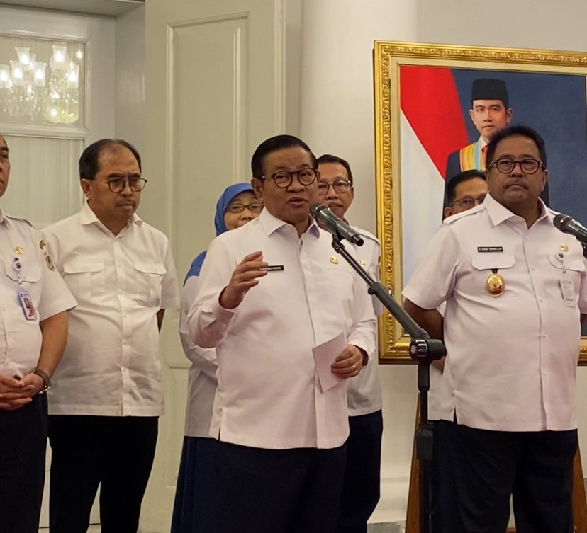 Gubernur dan Wakil DKI Jakarta, Pramono Anung-Rano Rarno saat umumkan kenaikan UMP DKI tahun 2026/Foto Fifi Abdurahman