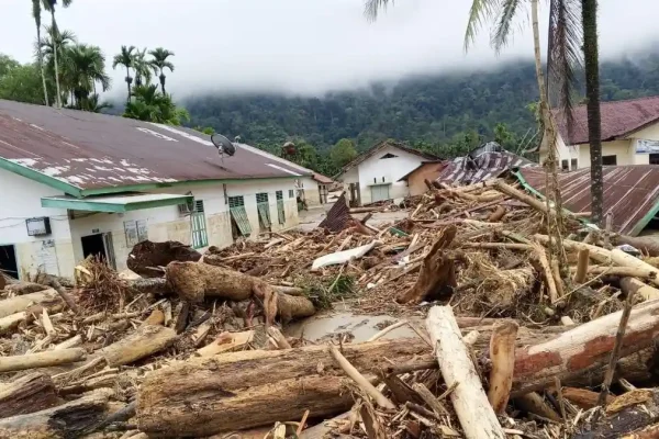 Kondisi Aceh Tamiang pasca banjir bandang. Foto: serambinews.com
