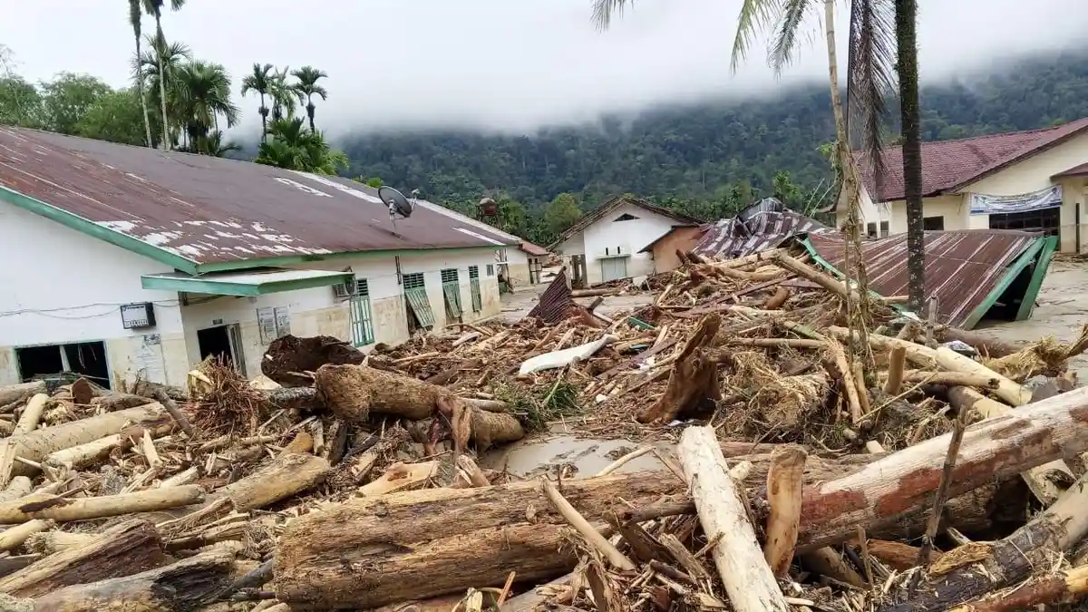 Kondisi Aceh Tamiang pasca banjir bandang. Foto: serambinews.com