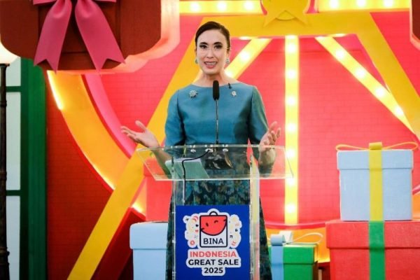 Menteri Pariwisata Widiyanti Putri Wardhana saat memberikan sambutan dalam pagelaran BINA Indonesia Great Sale 2025/Foto : Dok. Kemenpar